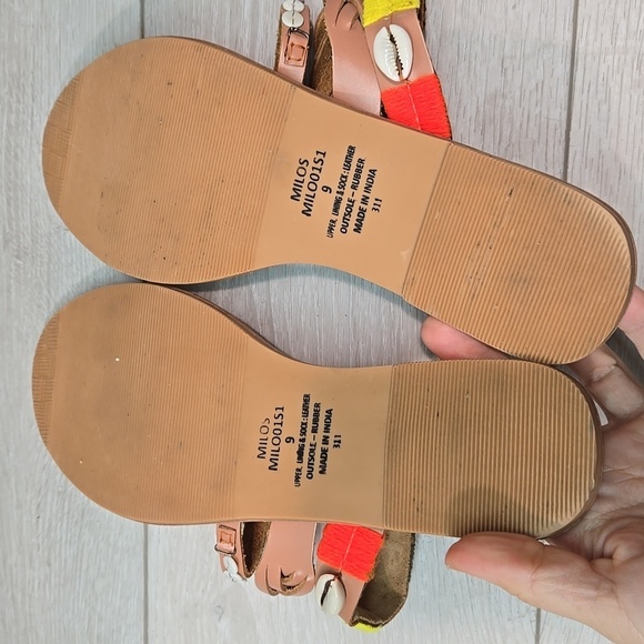 Steve Madden Women Milos Leather Boho Hobo Loop Toe Sandals Shoes Sz 9 - Picture 8 of 9